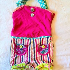 Colorful Striped Toddler Swimsuit